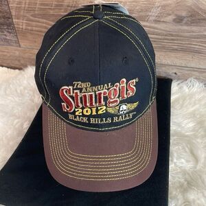 STURGIS Officially Licensed Mens Hat Black 2012 72nd Annual Black Hills Rally OS